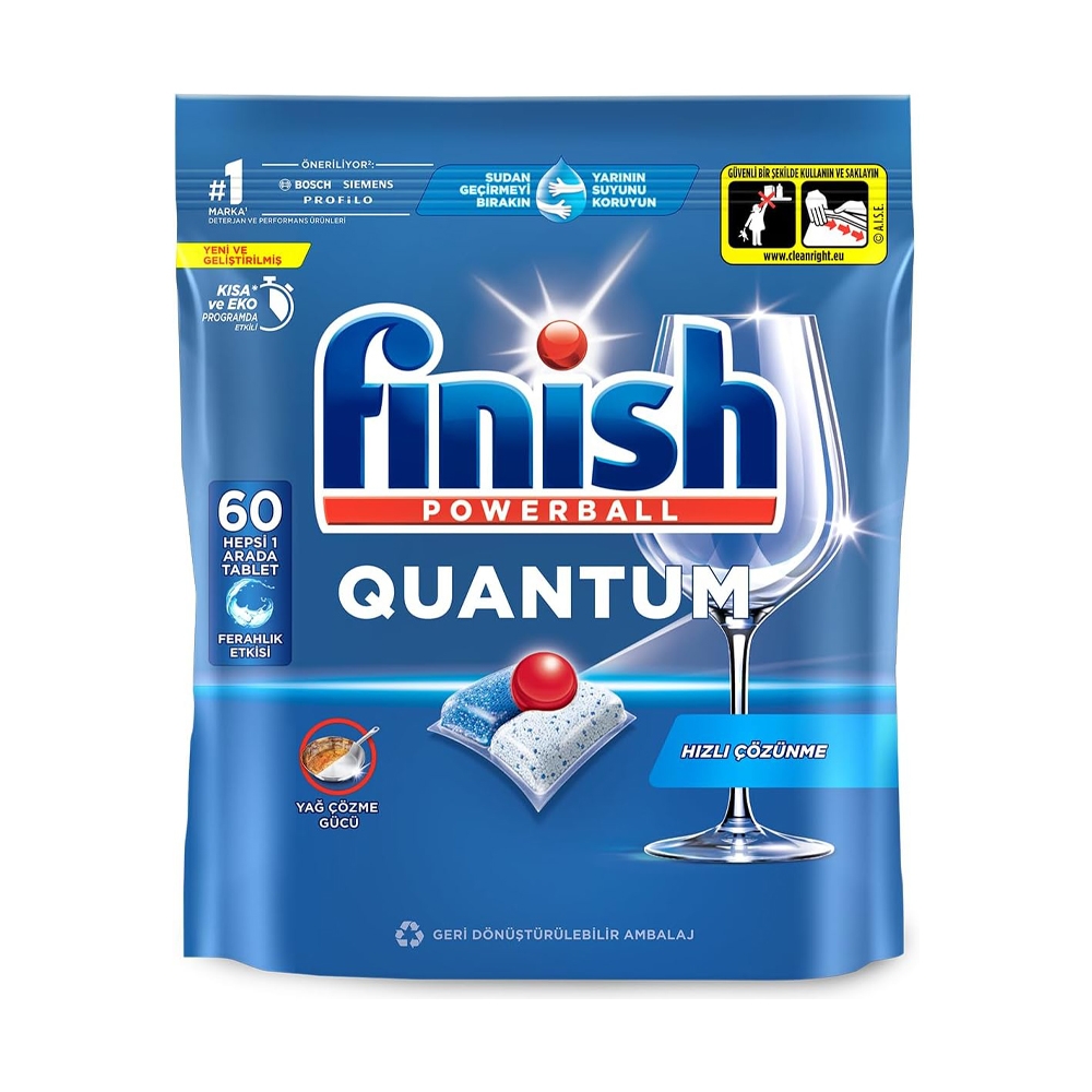 Finish Quantum Bulaşık Makinesi Deterjanı Tableti 60'lı Kapsül