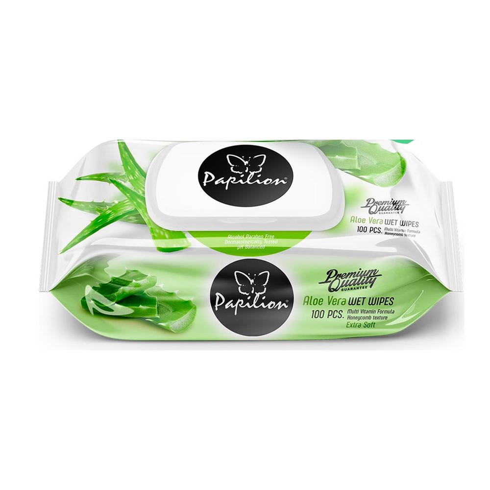 Papilion Islak Havlu Aloe Vera 100'lü
