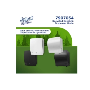 Selpak Profesyonel Recycled Sensörlü Çift Katlı Havlu 21 cm 135 mt 6 Adet - Görsel 2