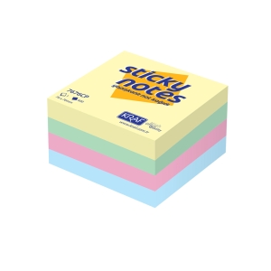 Kraf Yapışkanlı Not Kağıdı Küp 76x76 400yp Pastel