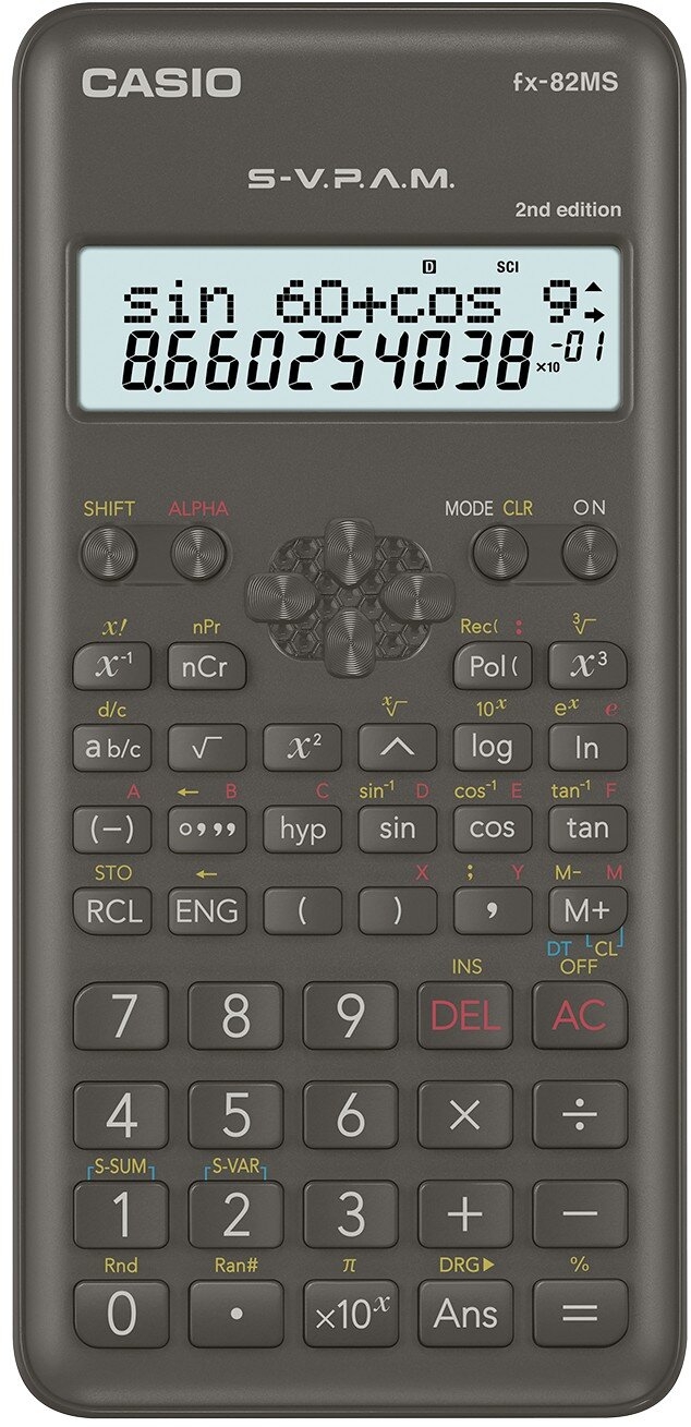 Casio Hesap Makinesi Bilimsel Fx-82Ms - 2 - W - DT - AR Siyah