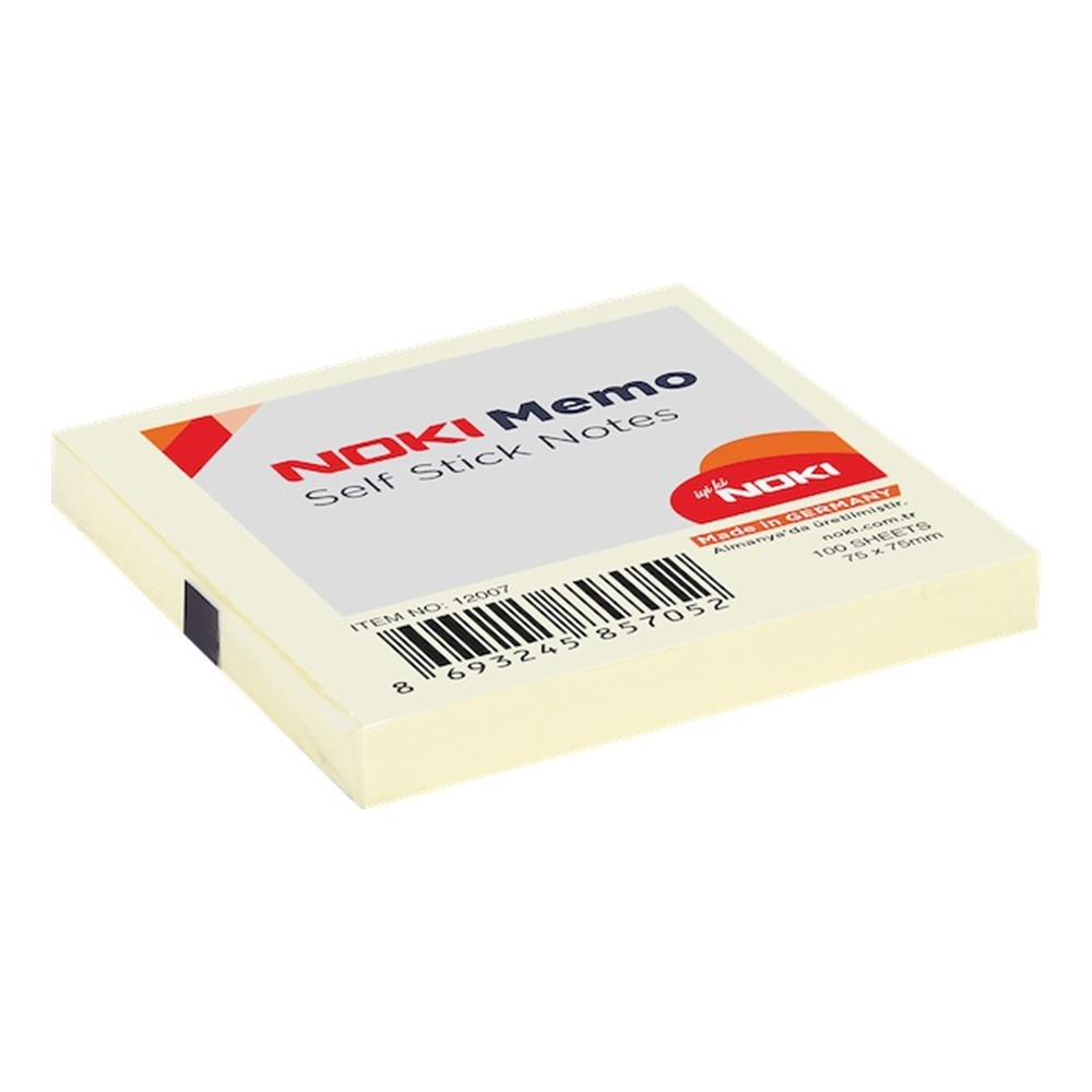 Noki Memo Yapışkanlı Not Kağıdı 75x75 100 YP 12007 Sarı