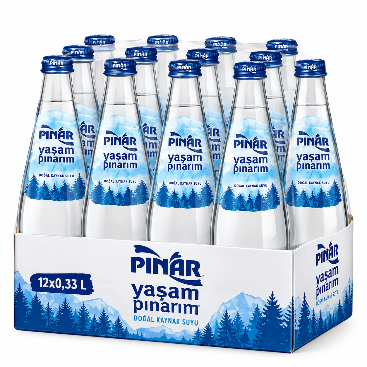 Pınar Cam Şişe Su 0,33 12'Li